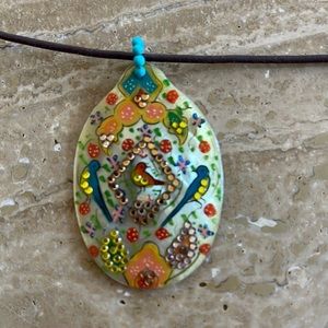 Chang Luu vintage painted mother of pearl necklace